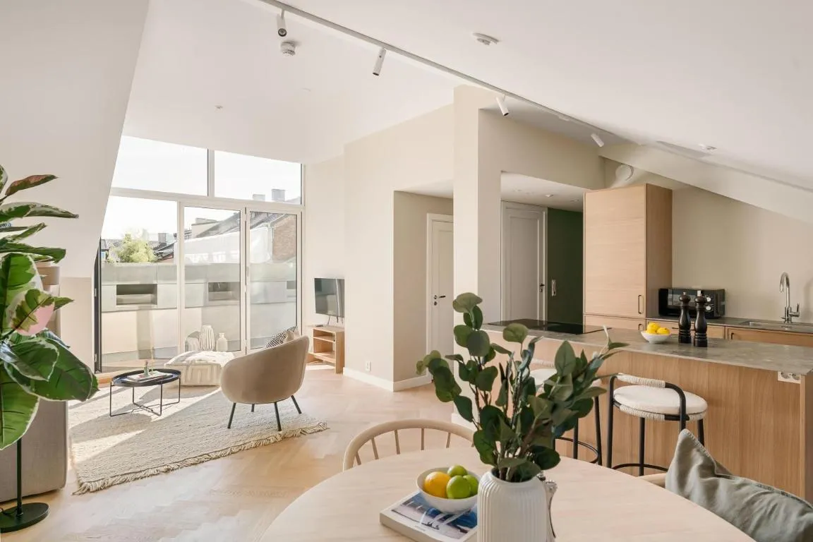Image of Dinbnb Apartments Grünerløkka I Penthouse with Private Rooftop I 2-Bedroom with Double Queen Room & 2 Bathrooms